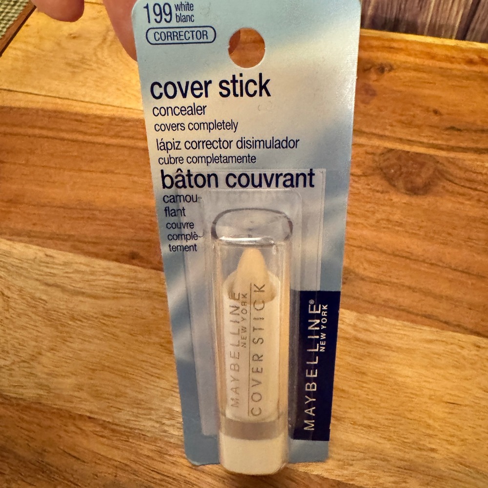 VTG Maybelline Cover Stick 199 White Blanc Corrector Concealer Rare Discontinued